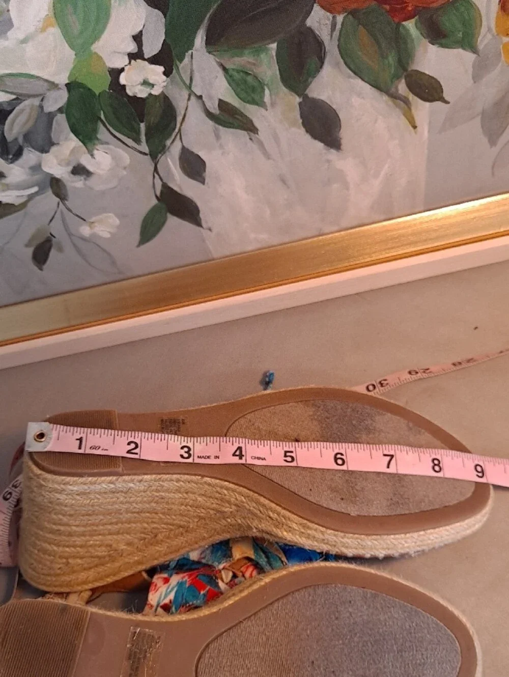 Sugar Hula Multicolor Floral Strappy Lace-Up Espadrille Jute Wedge Sandals